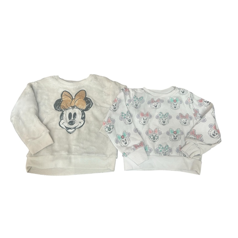 Disney White and Gold Minnie Mouse Sweatshirt